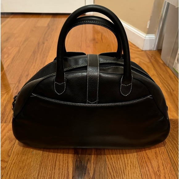 VINTAGE DIOR BLACK SADDLE BOWLER BAG WITH CARD AND KEY - Picture 2 of 9